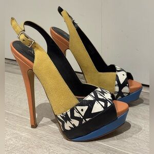 Aldo Color-Block Platform Stiletto Heels